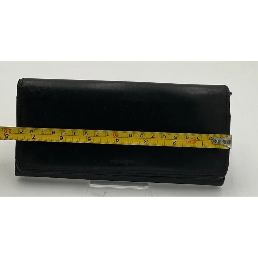 Coach Vintage Legacy Black Leather Slim Envelope Wallet * Great Condition*